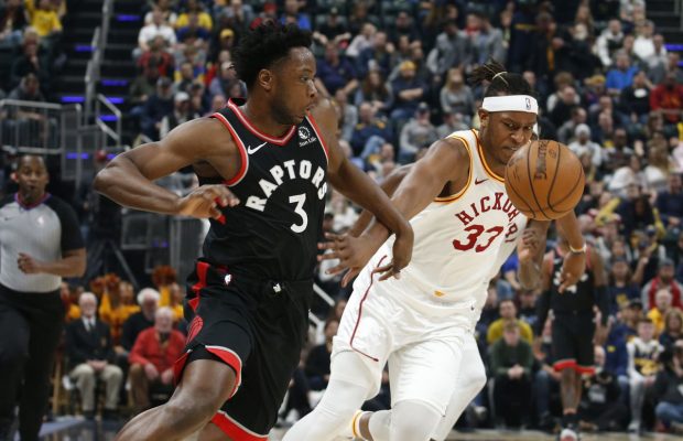 Raptors llegan a 12 triunfos seguidos al superar a Pacers Raptors llegan a 12 triunfos seguidos al superar a Pacers