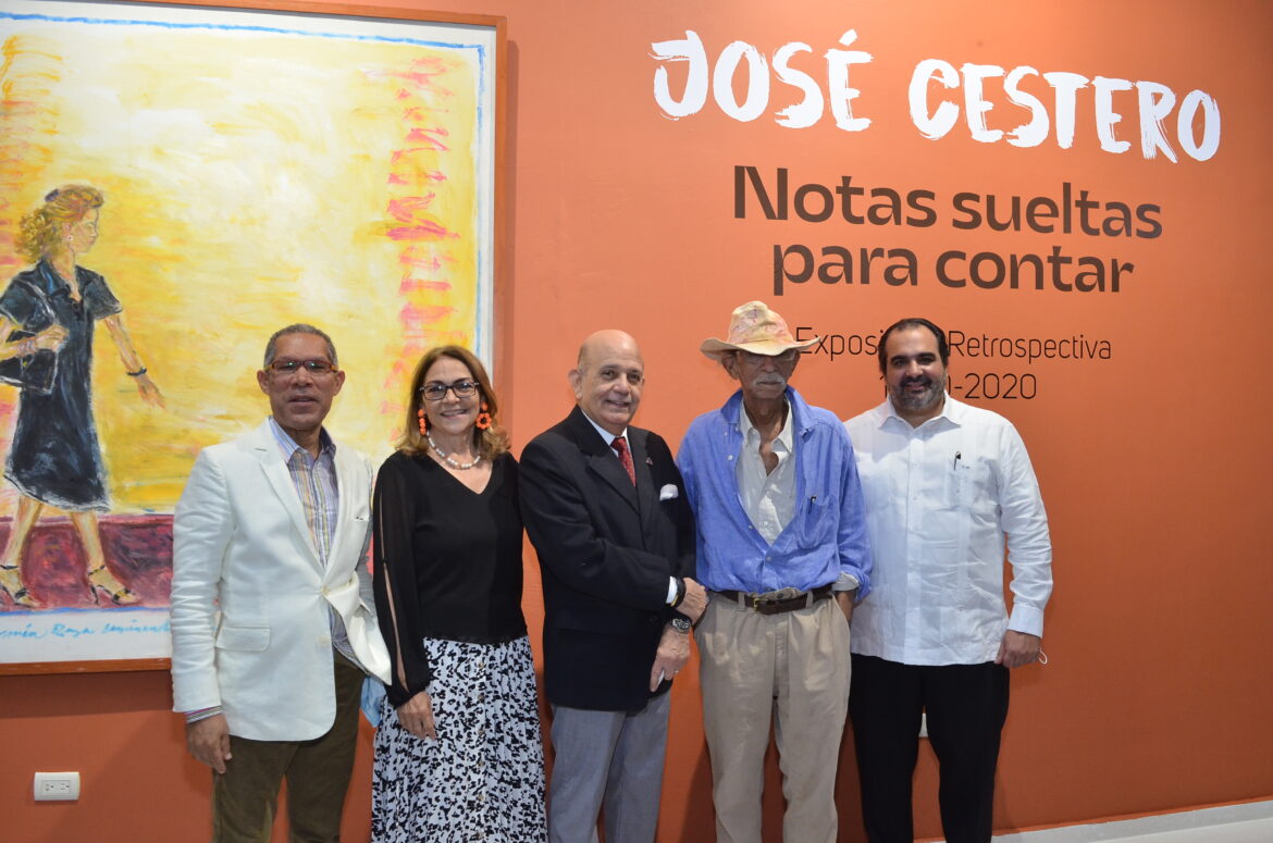 DSC_0081 Ojo. Amable López Meléndez, Mildred Canahuate, Jose Cestero, Cesar Miguel y Federico Fondeur, director del MAM.