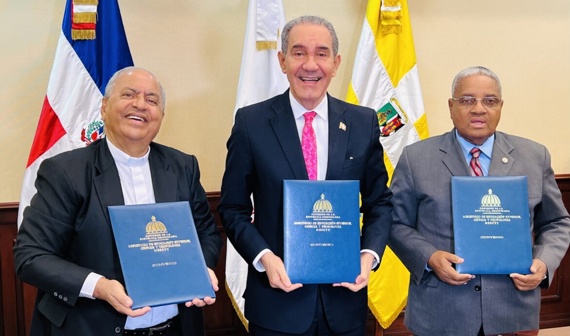MESCYT suscribe convenio para impulsar a estudiantes de escasos recursos a concluir sus estudios de grado-