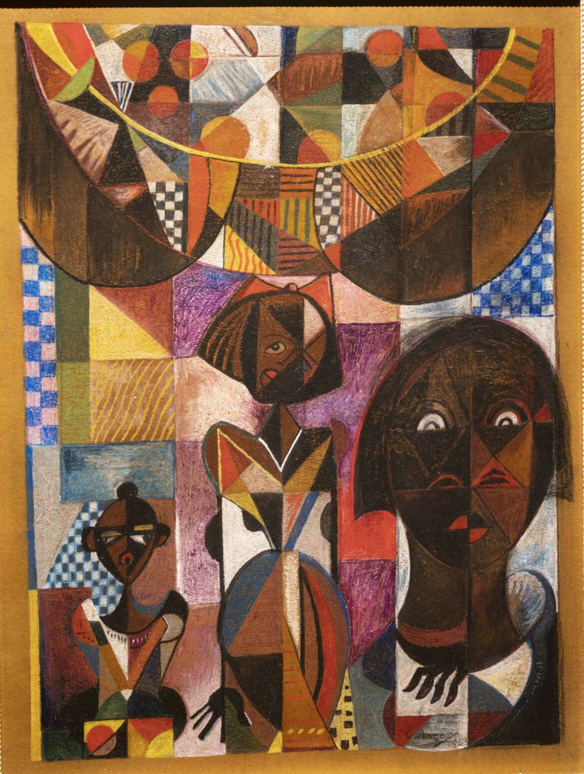 Una de las obras de Jaime Colson que se exhiben en el Centro Cultural Banreservas.