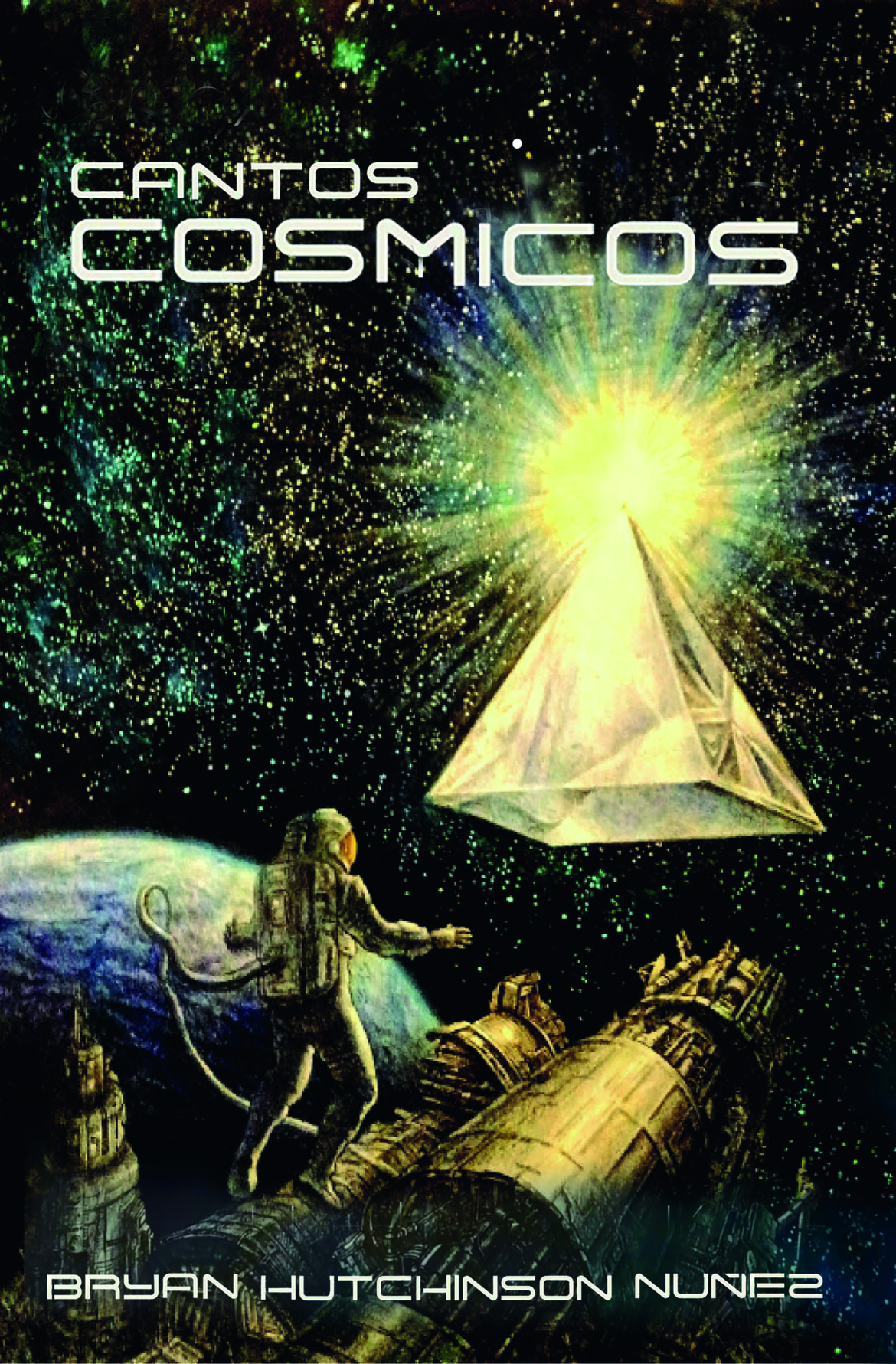 Portada poemario Cantos cósmicos de Bryan Hutchinson.