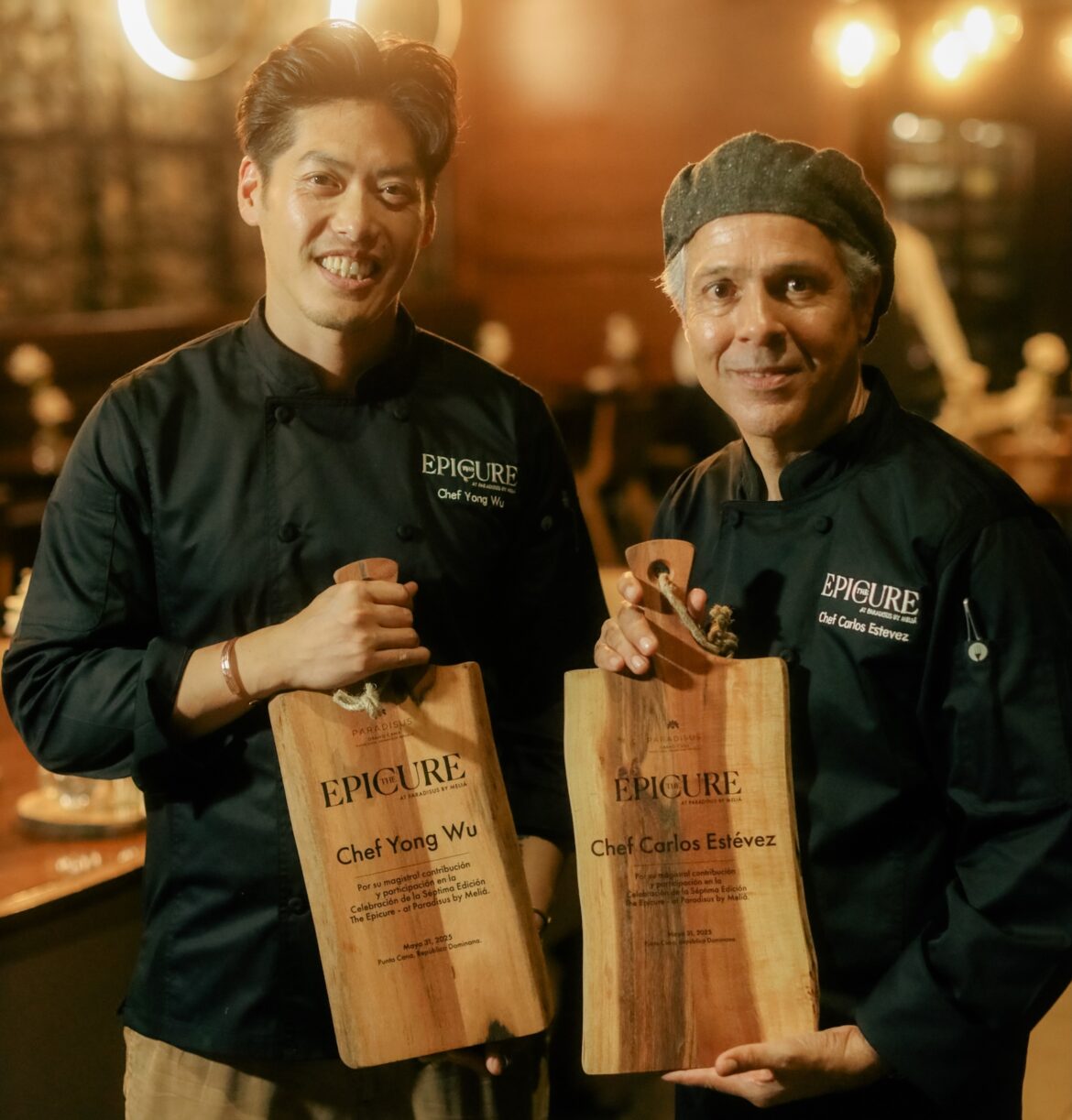 Chefs Carlos Estévez de República Dominicana y Yong Wu de Francia